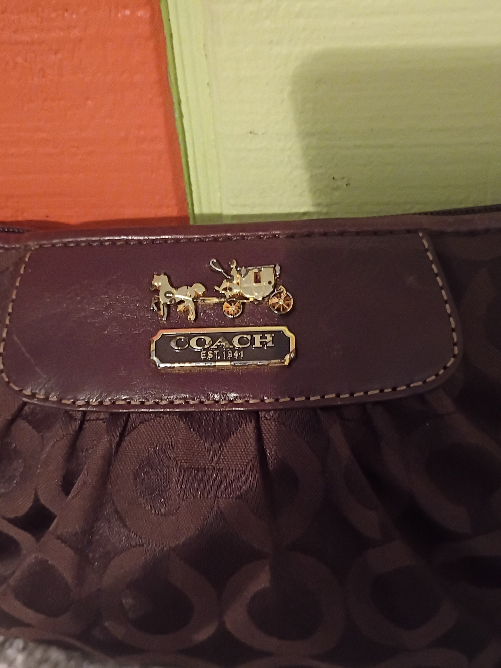 Coach Brown Signature Tote Bag